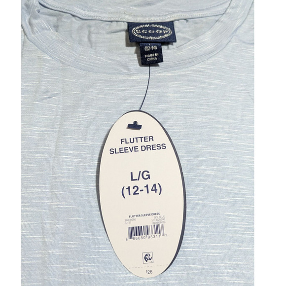 Scoop women's flutter dress size 12-14 LG Blue summer outfit - Picture 3 of 5